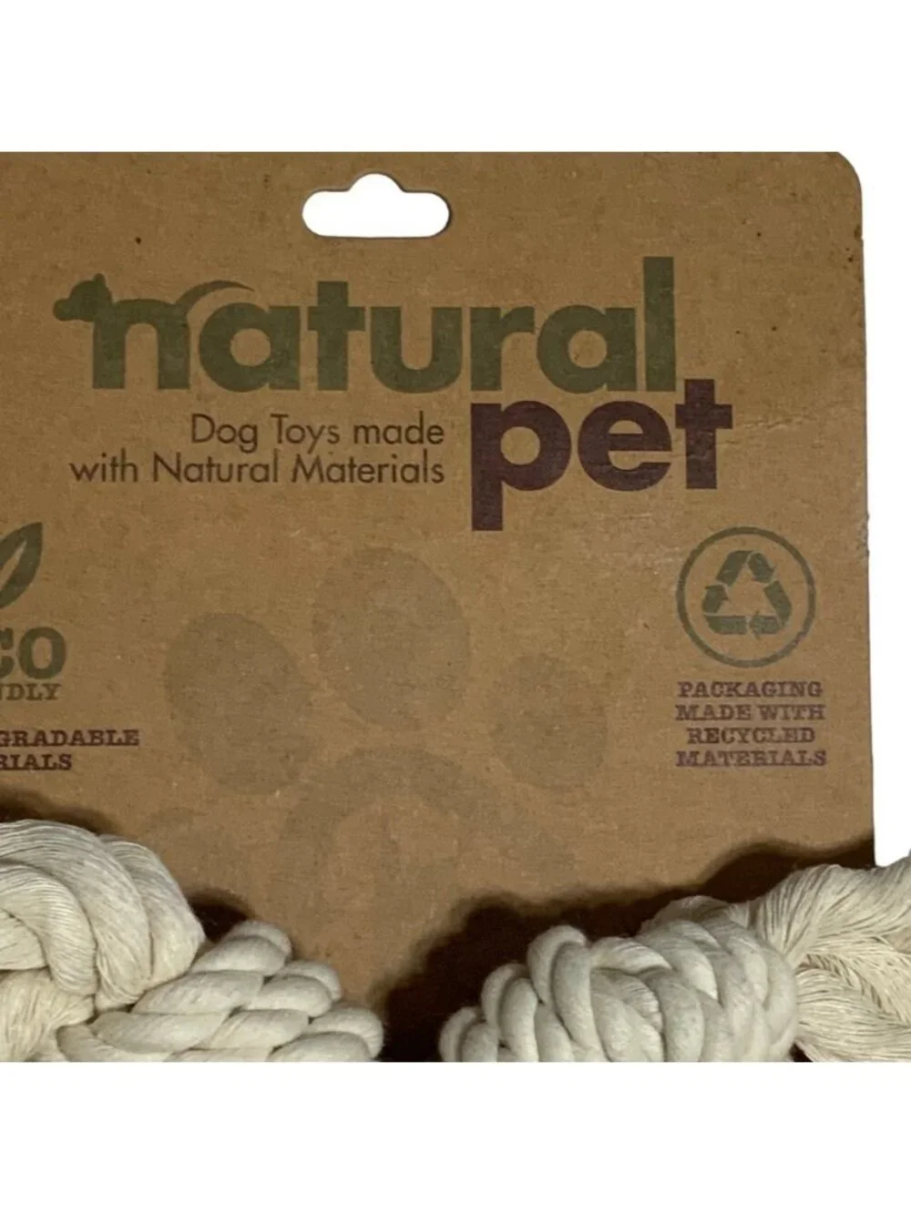 Natural Pet Rope Dog Toy Heavy Duty Fetch Tug Bone Made with Natural Materials